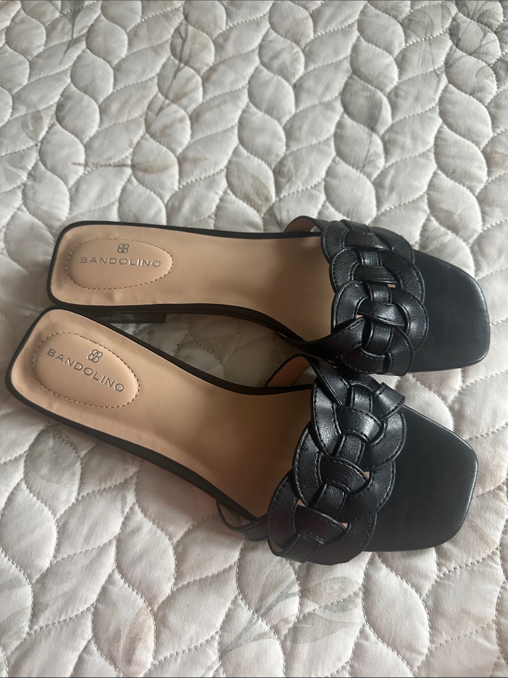 Bandolino Black Braided Slide Mules